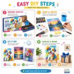 66-piece canvas art kit for kids size reference