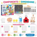 66-piece canvas art kit for kids front side back view