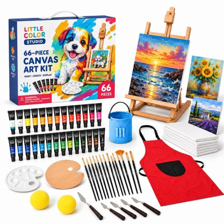 66-Piece Canvas Art Kit for Kids for Wholesale OEM/ODM Art Programs