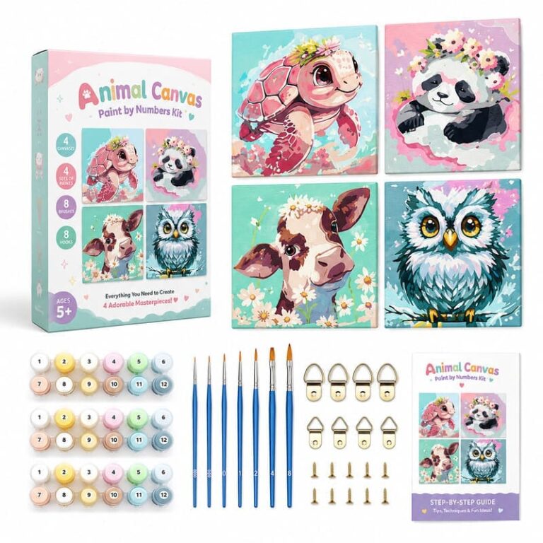 Animal Pre-Printed Canvas Painting Kit for Kids for Wholesale OEM/ODM Art Programs