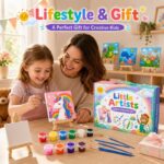Assorted canvas painting kit for kids size reference