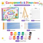 Assorted canvas painting kit for kids front side back view