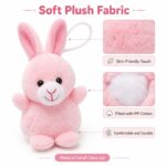 Mini animal plush keychain set size reference