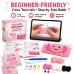 Axolotl pencil pouch crochet kit for beginners size reference