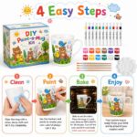 Bear ceramic mug painting kit size reference