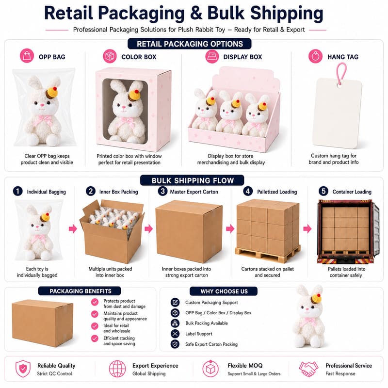 Birthday cake hat bunny plush toy for custom retail and oem plush collections design detail