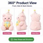 Birthday pig plush toy for custom retail and oem plush collections front side back view