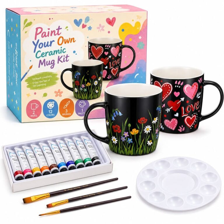 Black Ceramic Mug Painting Kit for Wholesale OEM/ODM Ceramic Craft Programs