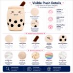 Boba tea plush toy size reference
