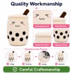 Boba tea plush toy embroidered detail
