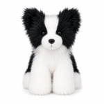 Border collie plush dog front view