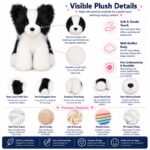 Border collie plush dog size reference