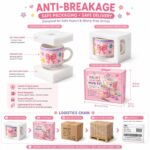 Bow ceramic mug painting kit stitching detail