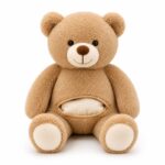 Brown teddy bear plush toy front view