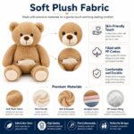 Brown teddy bear plush toy size reference