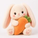 Bunny carrot plush toy front view