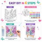 Butterfly paint by numbers kit for kids size reference