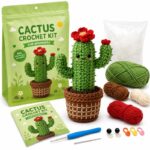 Cactus crochet kit for beginners front view