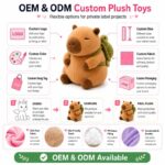 Capybara plush toy design detail