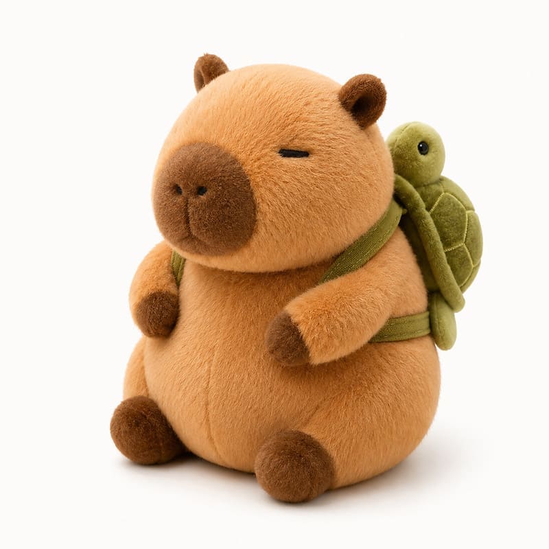 Capybara plush toy front view