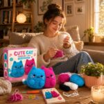 Cat amigurumi crochet kit for beginners stitching detail