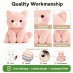 Cat plush toy embroidered detail