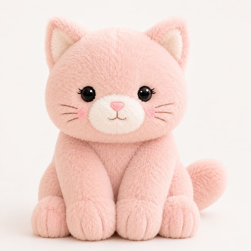 Cat plush toy front view