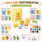 Chick amigurumi crochet kit for beginners embroidered detail