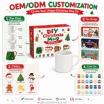 Christmas mug painting kit embroidered detail