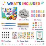 Classic rock painting kit for kids – wholesale oem/odm kids craft set front side back view