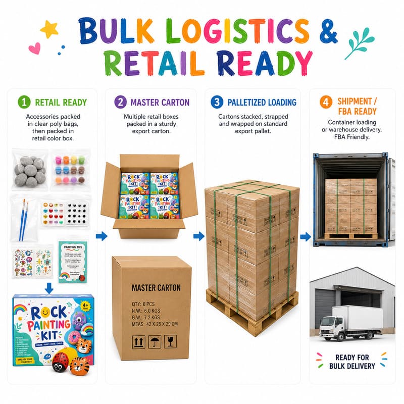 Classic rock painting kit for kids – wholesale oem/odm kids craft set design detail