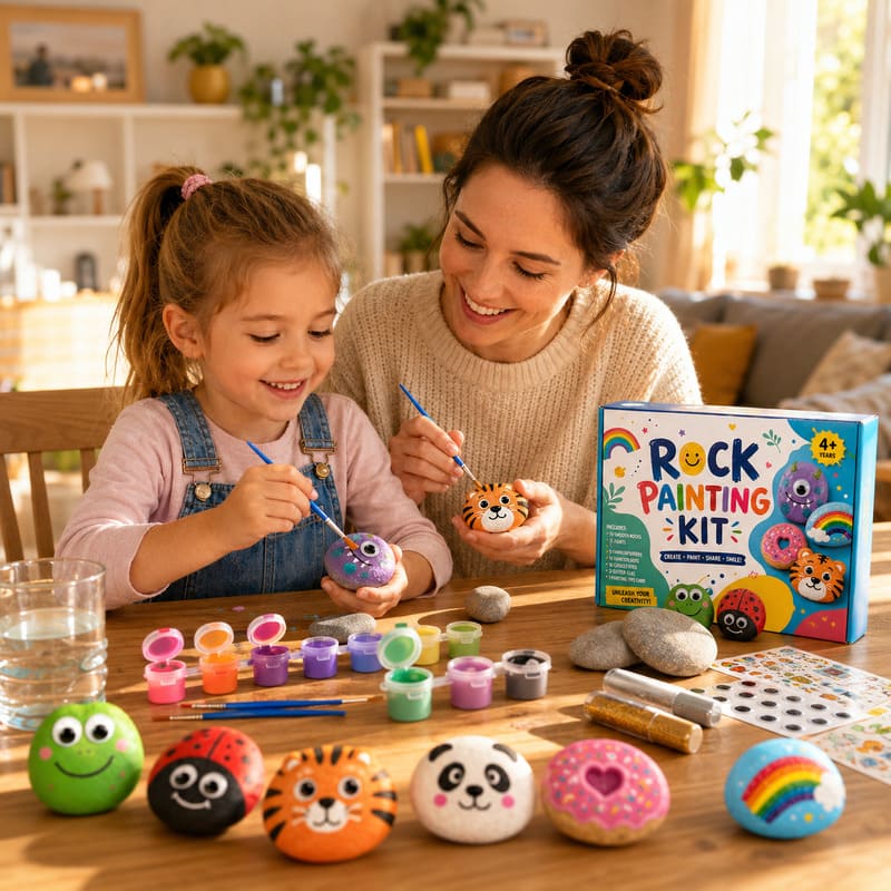 Classic rock painting kit for kids – wholesale oem/odm kids craft set stitching detail