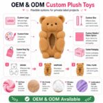 Classic teddy bear plush toy design detail