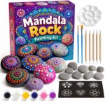Colorful mandala rock painting kit for kids – wholesale oem/odm kids craft set front view
