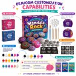 Colorful mandala rock painting kit for kids – wholesale oem/odm kids craft set size reference