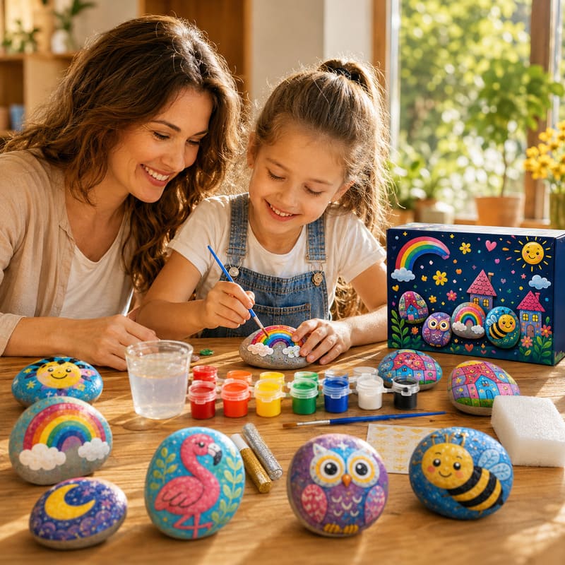 Colorful rock painting kit for kids – wholesale oem/odm kids craft set stitching detail