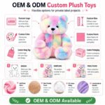 Colorful teddy bear plush toy collection design detail