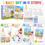Complete canvas painting kit for kids size reference