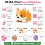 Corgi dog plush toy design detail