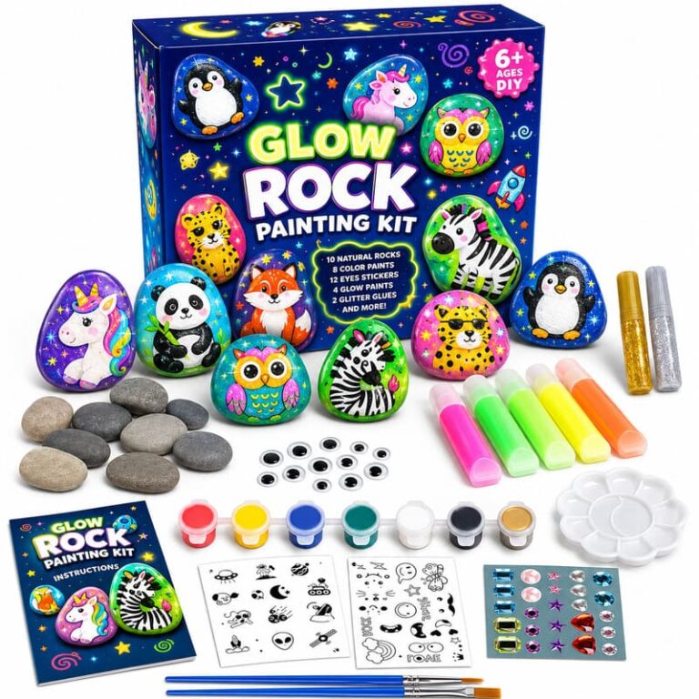Cosmic Glow-in-the-Dark Rock Painting Kit – Wholesale OEM/ODM Kids Craft Set