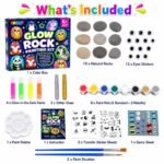 Cosmic glow-in-the-dark rock painting kit – wholesale oem/odm kids craft set front side back view