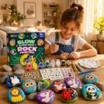 Cosmic glow-in-the-dark rock painting kit – wholesale oem/odm kids craft set stitching detail