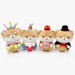 Costume shiba inu plush doll set for custom retail and oem plush collections front view