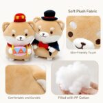 Costume shiba inu plush doll set for custom retail and oem plush collections size reference