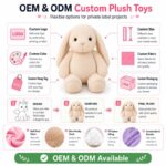 Cream bunny plush toy design detail