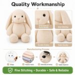 Cream bunny plush toy embroidered detail