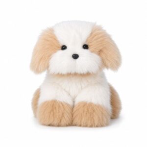 Cream Tan Longhair Kitten Plush Toy for B2B wholesale and OEM plush projects