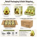 Custom avocado plush toy design detail
