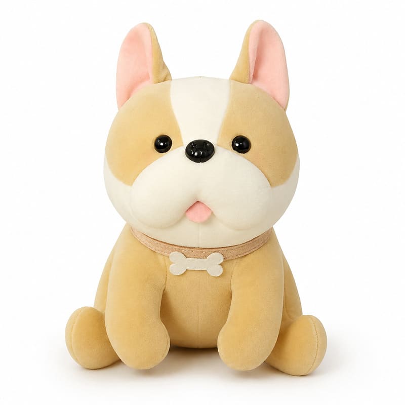Custom corgi puppy plush toy front view