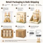 Custom corgi puppy plush toy design detail